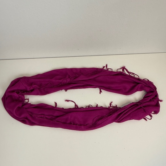 The Limited Pink Fringe Infinity Scarf Viscose - Picture 2 of 6